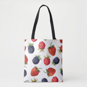 Realistische Berries Köstliches nahtloses Muster Tasche
