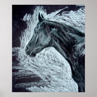 Realistische Bilder von Pferden ..Quarter Horse Pi Poster
