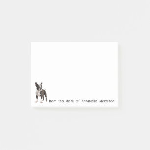 Realistische Boston Terrier Personalize Notes Post-it Klebezettel