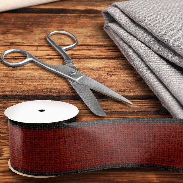 Realistische Burlap Textur Einfach rustikal rot &  Satinband (Von Creator hochgeladen)