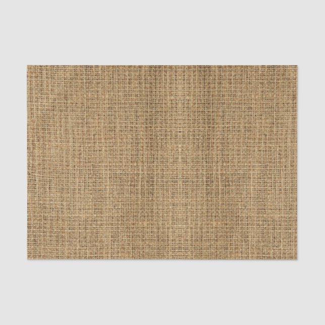 Realistische Burlap Textur einfache rustikale Lich Seidenpapier (Vorderseite)