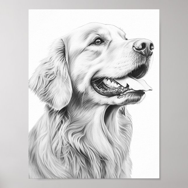 Realistische Dog-Erwachsenenfärbung Poster (Vorne)