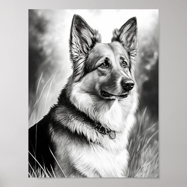 Realistische Dog-Erwachsenenfärbung Poster (Vorne)