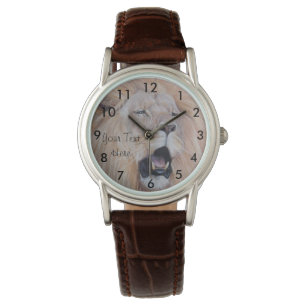 realistische Gemälde von großer Katzenbrüllerin Armbanduhr