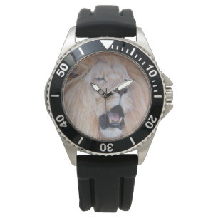 realistische Gemälde von großer Katzenbrüllerin Armbanduhr