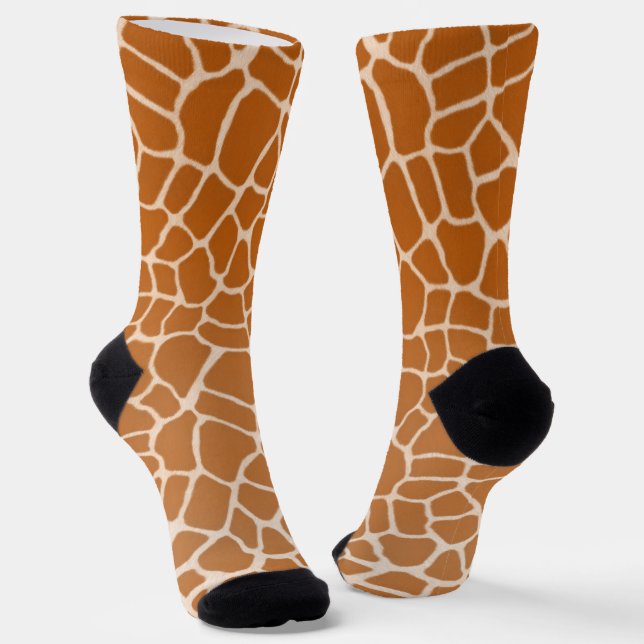 Realistische Giraffe Markings Funny Animal Legs Socken (Gewinkelt)
