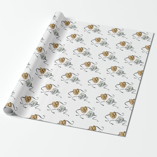 Realistische Goldtragödie Geschenkpapier (Ungerollt)