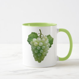 Realistische grüne Weintrauben Tasse