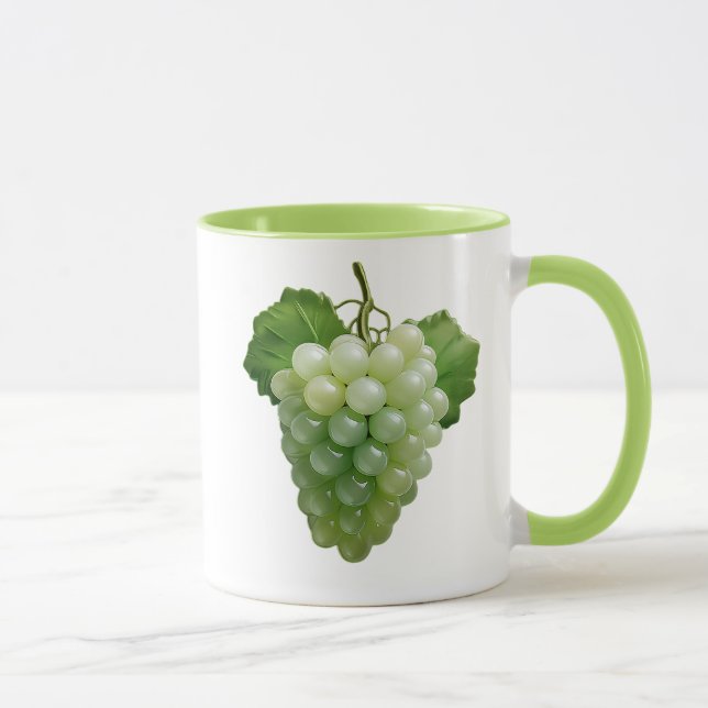 Realistische grüne Weintrauben Tasse (Rechts)