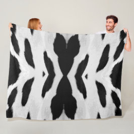 Realistische Holstein Cowhide sehen große Version Fleecedecke