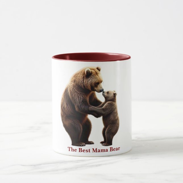 Realistische Interaktion zwischen Mama Bear und Cu Tasse (Zentrum)