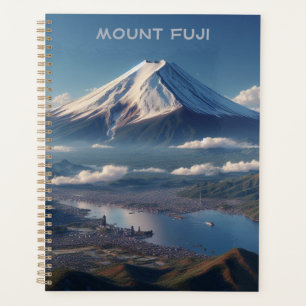 Realistische Landschaft mit Fuji Japan Reise Planer