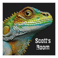 Realistische Lizard Iguana Personalisiert