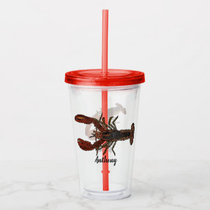 Realistische Lobster Graphics Personalisiert Acryltrinkbecher