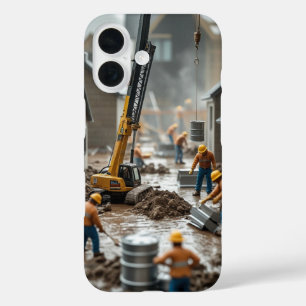 Realistische Makro-Foto kleiner Bauwerke iPhone 16 Hülle