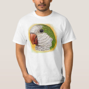 Realistische Malerei des Quäkerpapageien T-Shirt