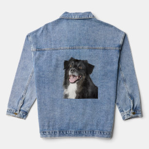 Realistische Malerei eines schönen Hundes Jeansjacke