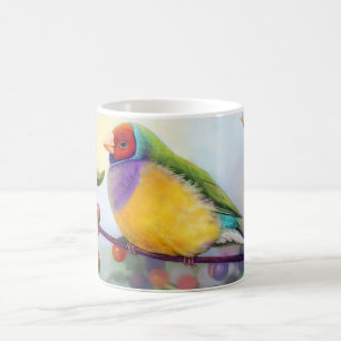Realistische Malerei Gouldian Finks Kaffeetasse