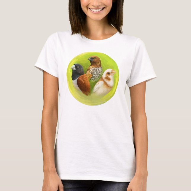 Realistische Malerei Munia Finke T-Shirt (Vorderseite)
