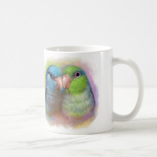 Realistische Malerei pazifischen parrotlet Kaffeetasse