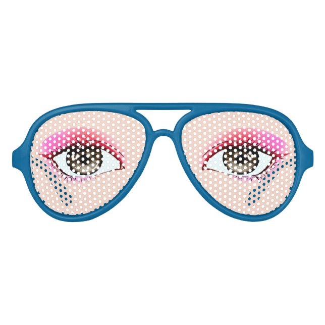 Realistische menschliche Augen mit Eyeshadow Lifel Partybrille (Vorderseite)