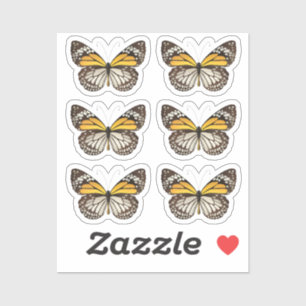 Realistische Monarchschmetterlingsticker-Set Aufkleber