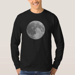 Realistische Mondoberfläche bei Vollmond T-Shirt