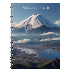 Realistische Mount Fuji-Landschaft Japan Reise Notizblock
