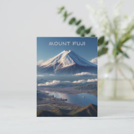 Realistische Mount Fuji Landschaft Japan Reisen Postkarte