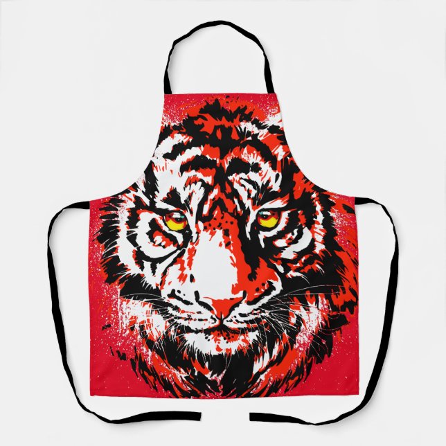 Realistische Red Tiger Schürze (Vorderseite)