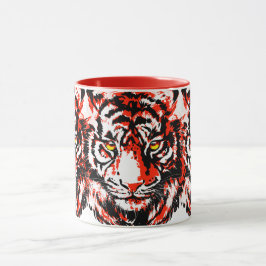 Realistische Red Tiger Tasse - Kaffeecup