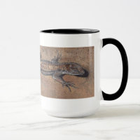 Realistische Reptilien-Tasse "Lizard on Sand"