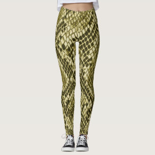 Realistische Schlangen-Druck-Leggings Leggings