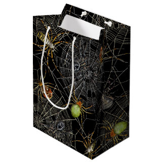 Realistische Spiders Webmuster Mittlere Geschenktüte