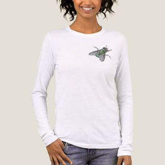 Realistische Stubenfliege auf grüner Flasche Tri-Blend Shirt