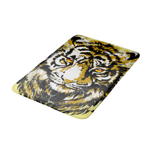 Realistische Tiger Bath Mat - Tiger Head Zeichnend Badematte