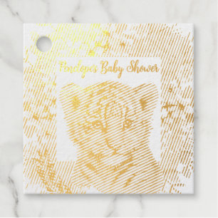 Realistische Tiger Cub Gender Neutral Baby Dusche Geschenkanhänger