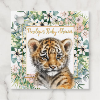 Realistische Tiger Cub Gender Neutral Baby Dusche Geschenkanhänger