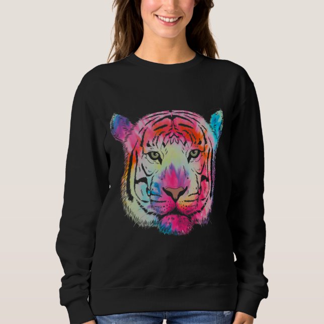 Realistische Tiger Head Skin Paw 15 Sweatshirt (Vorderseite)