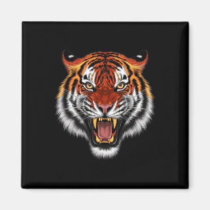 Realistische Tiger Roaring Face Animal Liebhaber Magnet