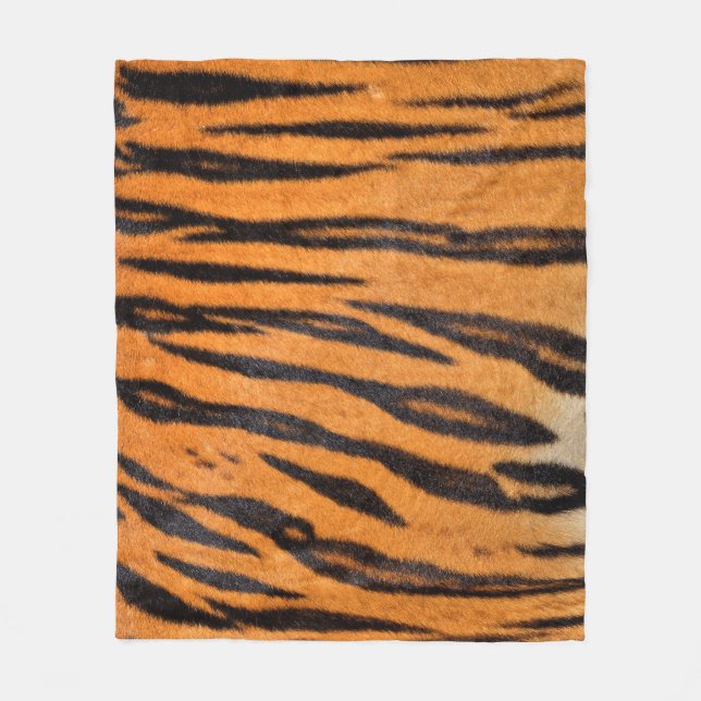Realistische Tigerhautstruktur. Fleecedecke (Vorderseite)