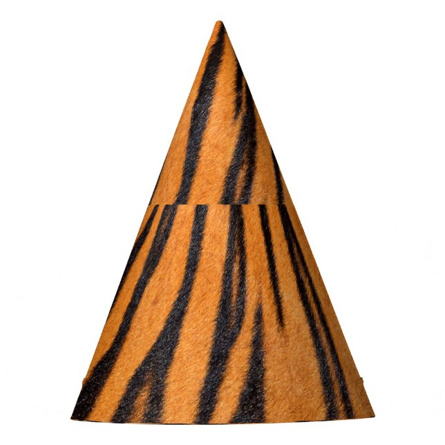 Realistische Tigerhautstruktur. Partyhütchen (Vorderseite)