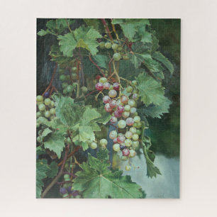 Realistische Weinrebe mit Blättern – Fine Art