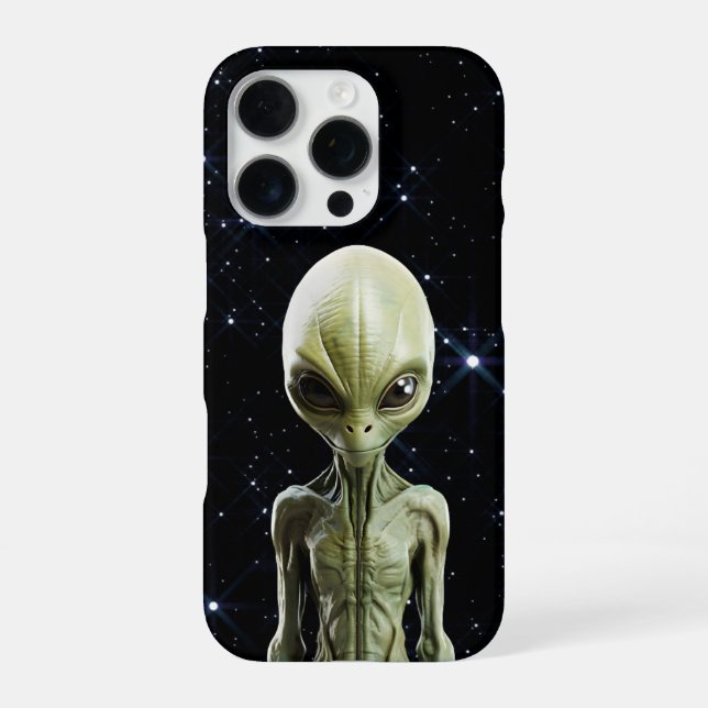Realistischer Außerirdischer  iPhone 16 Pro Hülle (Rückseite)