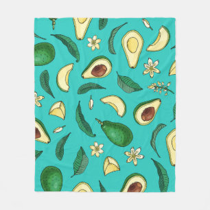 Realistischer Avocado Fleecedecke