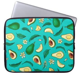Realistischer Avocado. Nahtloses Muster. Sommer ex Laptopschutzhülle