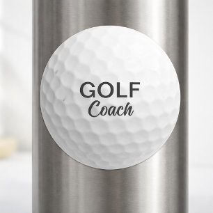 Realistischer Ball   Golf Coach Runder Aufkleber