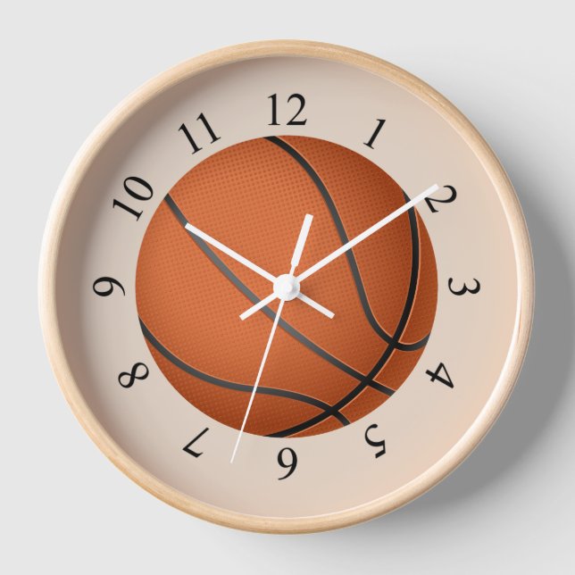 Realistischer Basketballuntergrund rund um die Uhr (Vorderseite)