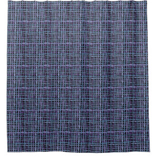 Realistischer Blickwinkel, Grafik Woven Blue Burla Duschvorhang