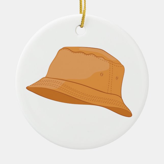 Realistischer Buckethut Keramik Ornament (Vorne)